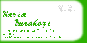 maria murakozi business card