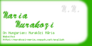 maria murakozi business card